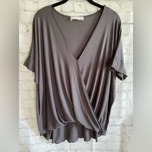 Excuse Me, I Have to go be Awesome Women's Short Sleeved Cross Front Shirt Sz L